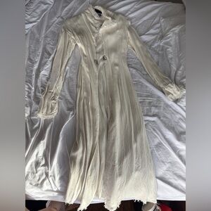 Elegant Cream Long Coat